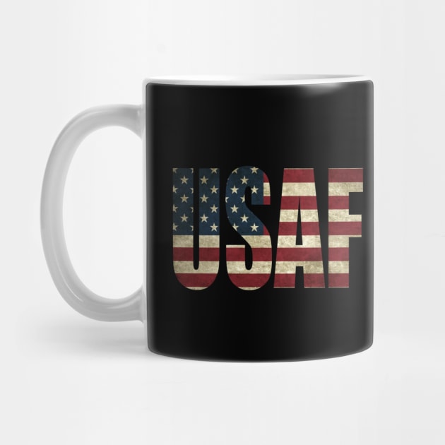 USAF US American Flag by Dirty Custard Designs 